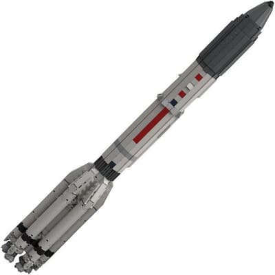 MOC Proton M Fusée Briques de Construction 1:110 Saturn V échelle Véhicule de Lancement Lourd Univers Artificiel Briques Cadeaux Juguetes