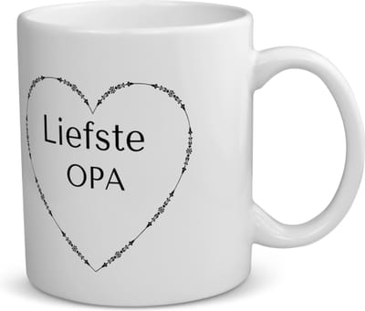 Akyol - liefste opa koffiemok - theemok - Opa - de liefste opa - verjaardag - cadeautje voor opa - opa artikelen - kado - geschenk - 350 ML inhoud