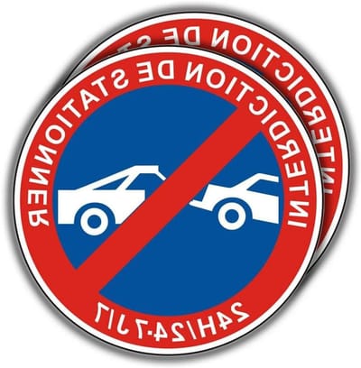 Parkeerverbod Bord - Verboden te parkeren - Parkeerplaats Beveiligen - Aluminium Zelfklevend - 16.7 cm - Rood/Wit