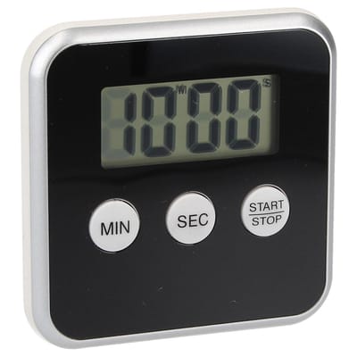 Digitale Timer Zwart – 8x8cm | Timer voor Koken | Kookwekker met Magnetisch Bevestigingssysteem