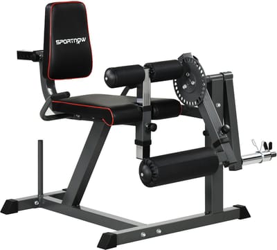 SPORTNOW - Beenstrekker - Staal - 100L x 90B x 105H cm - Grijs - Zwart