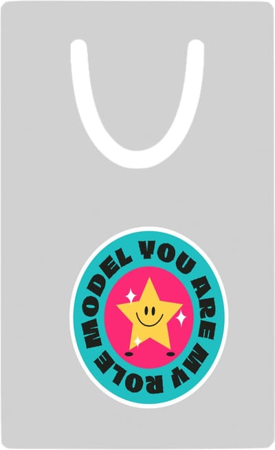 Hacebo® - you are my role model metalen boekenlegger - Model - iemand die een voorbeeld is voor anderen - voorbeeldfunctie - verjaardagscadeau - verjaardag - cadeau - kado - geschenk - gift Bladwijzer boekenleggers - 7.6 cm x 5cm