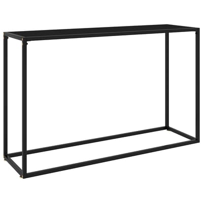 vidaXL - Wandtafel - 120x35x75 - cm - gehard - glas - zwart