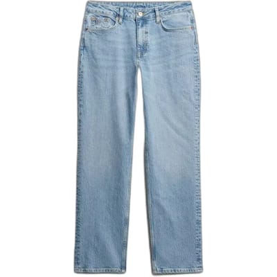 Superdry Organic Cotton Straight Jeans Normale Pasvorm Blue Grootte: 30/30