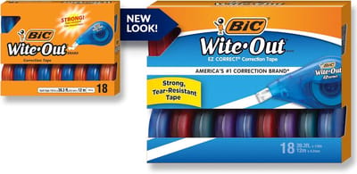 Correctie Tape - Schrijffouten Verwijderen - Kantoor Werk - Direct Overschrijfbaar - 18 Stuks - Wit