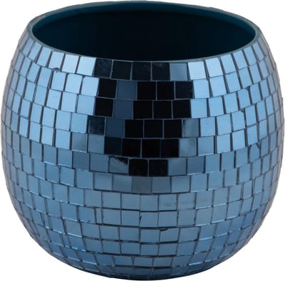 Present Time Bloempot Mirror Globe - Blauw - Ø18cm - Scandinavisch