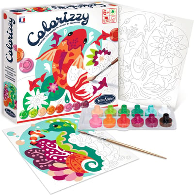 Sentosphère schilderen op nummer set Koikarper acrylverf kinderen.