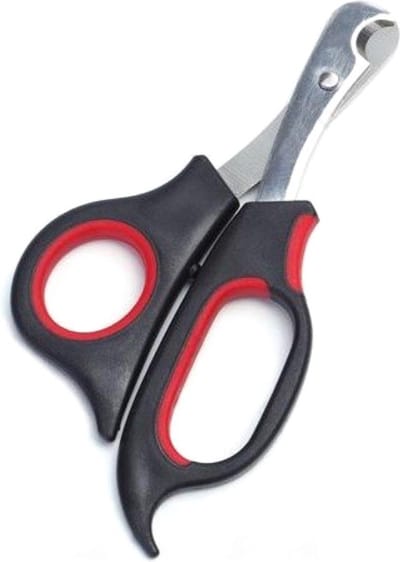 Nobleza Nagelknipper Hond en Kat - Nagelschaar voor Huisdieren - RVS - Antislip Handvat - 16,5 cm - Rood/Zwart
