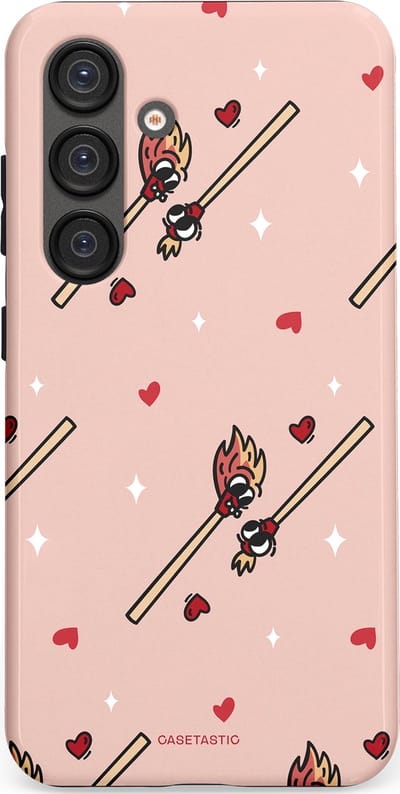Casetastic Hoesje Geschikt voor Samsung S25 - Stijlvolle Beschermende Duo-layer Case - Vurige liefde