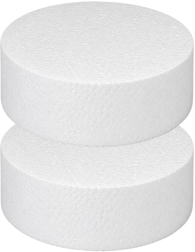 Piepschuim vormen - cirkel - 2x - D12,5 x 4 cm - styropor hobby / DIY vorm - basis knutselfiguren