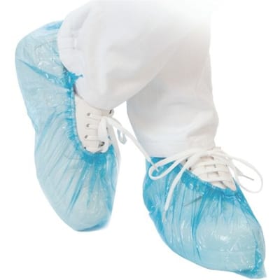 110x blauwe schoenhoesjes - Waterdicht - Universeel pasbaar schoenhoesje - Waterdichte regen overschoenen / overschoen - Schoenhoezen - Schoenovertrek wegwerp - Set schoenen hoesjes - 100 stuks