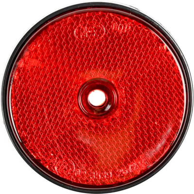 Benson Ronde reflector met schroefbevestiging - 60 mm - rood - E4-gekeurd