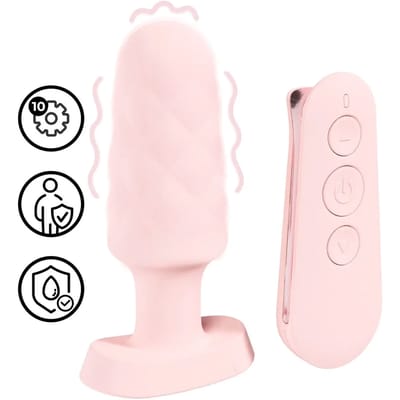 Loveline - Velvet - Remote Control Vibrating Butt Plug - Krachtig