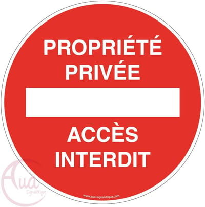 Privacy Toegang Verboden Signaalbord - Diameter 230 mm - PVC 1,5 mm