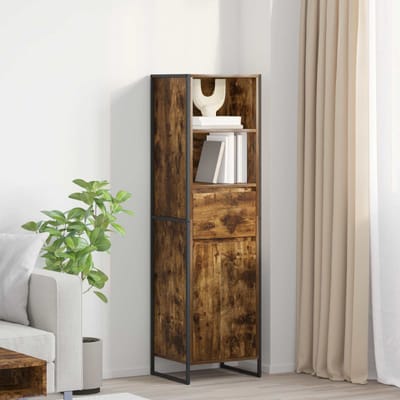 vidaXL - Boekenkast - Rook - Eik - 43 - x - 36 - x - 150.5 - cm - Bewerkt - hout