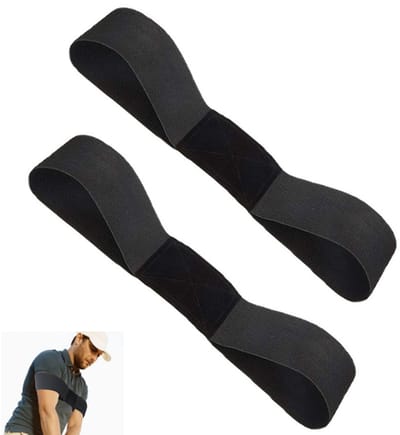 2-stuks Golf Swing Training Band - Elastische golf trainingshulpband - Golf pols correctie trainer - Swing correctie armband - Draagbare golf swing band - Unisex - Verbeter je swingvorm - Perfect voor beginnende golfers - Zwart