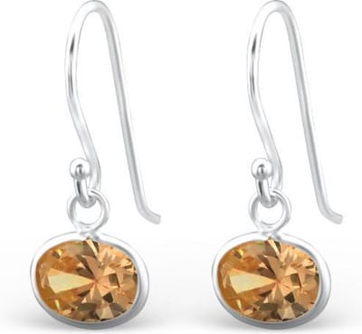 Montebello Oorbellen Cara Champagne - 925 Zilver E-Coating - 9x20mm