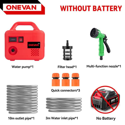 ONEVAN Elektrische Pompende Waterpomp Machine 150M Snoerloos Oplaadbaar Tuinreiniger Lithium Batterij Gereedschap Voor Makita 18V Batterij Without Battery