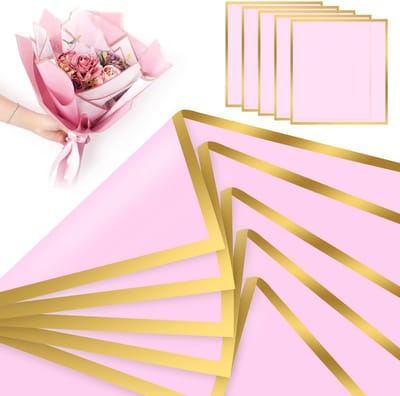 Dailygoods- Bloemenpapier 20 vellen - Roze 54 x 56 cm - Boeket Papier