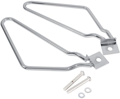 Dailygoods- Zadeltasbeugel Duurzaam - Motorfiets Zadeltas Houder - Chromen Beugel - IJzeren Fitting - Set van 2 - Compatibel met XL883/1200 HD1450/1584 - Zadeltashouder