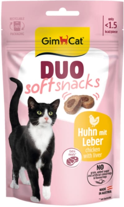 Gimcat Duo Snacks - Kattensnack - Kip Lever 50 g