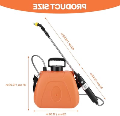 Draagbare elektrische sproeier van 7 liter met 3 nevelspuiters, oplaadbaar via USB, ideaal voor tuinplanten, onkruidbestrijding en gazonverzorging met verstelbare schouderriem