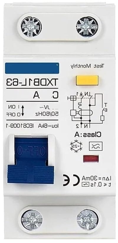 Stroomonderbreker - Lekbeveiliging - Veilige Elektrische Installatie - Automatische Uitschakeling - 63 A - Grijs