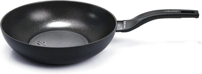 Wokpan 28 cm - Aluminium, Zwart en Geschikt voor Inductie
