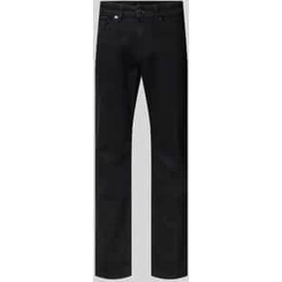 Straight fit jeans van katoenmix