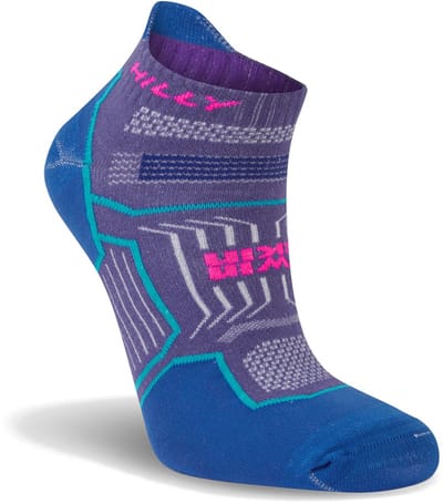 Hilly TwinSkin Socklet - Paars/Blauw - 35-38