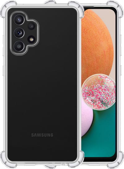 Hoesje - Geschikt voor Samsung Galaxy A13 4G - Sterk & Shockproof - Siliconen Case - Back Cover - Telefoon Hoes Shock Proof - Telefoonhoesjes - Transparant