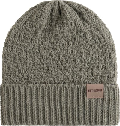 Knit Factory Haze Gebreide Muts Heren & Dames - Beanie hat - Urban Green - Warme groene wintermuts - Unisex - One Size