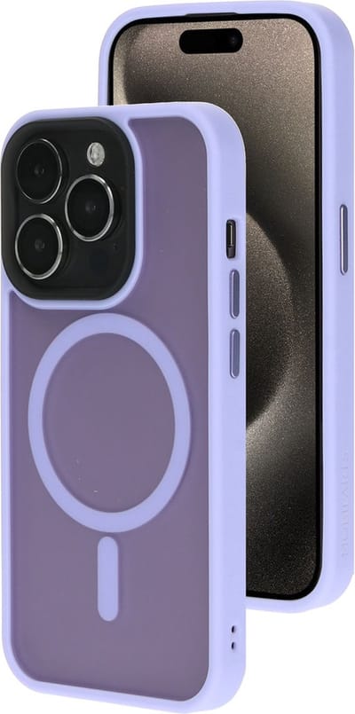 Mobiparts hoesje geschikt voor Apple iPhone 15 Pro - Hardcover - MagSafe - Roze Paars