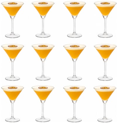 Vivalto Martini glazen set - 12x - glas - 260 ml - cocktail glas - klassiek model