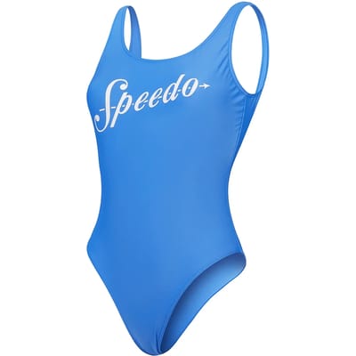 Dames zwempak uit 1 stuk Speedo Logo Deep U-Back