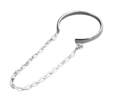 Earcuff -zilver -smal kettinkje- Charme Bijoux
