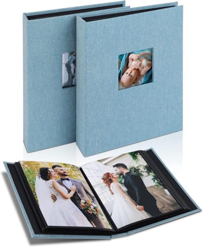 Cyaanblauw Fotoalbum Insteekalbum 13x18 – Mini Fotoalbum voor Prachtige Momenten