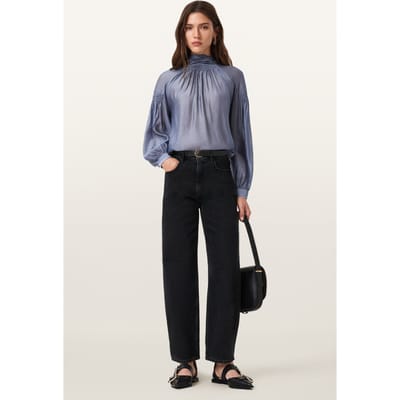 AllSaints Pearla Top Lilac Grey Taglia: 2 | Maglie a manica lunga Outlet | Donna | Grigio
