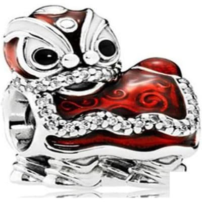 POMOiii Nieuwe Eekhoorn Varken Hond Leeuw Dans Charm Bead Fit Originele Mode Armband Diy Sieraden Voor Vrouwen Cadeau white