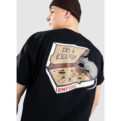 Empyre Pizza Rat T-Shirt zwart