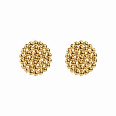 WeLoveSilver - Goudkleurige oorstekers - bolletjes cirkel - 6mm