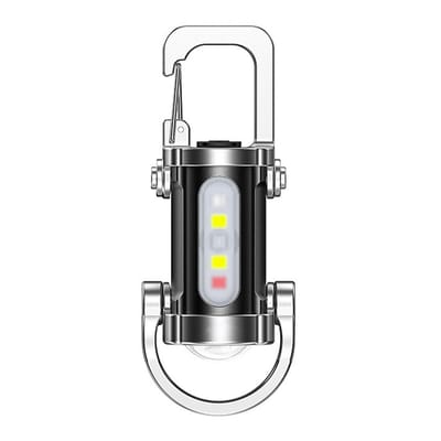 carmdering - LED Zaklamp Sleutelhanger -Mini USB oplaadbare LED zaklamp sleutelhanger, draagbare waterdichte camping zaklamp, sleutelhanger, outdoor uitrusting