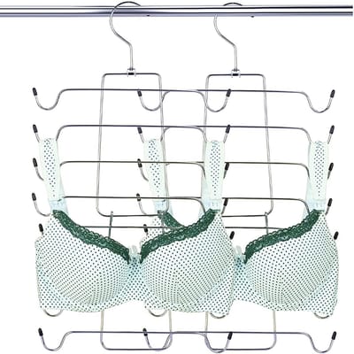 Dailygoods- Kleerhangers Ruimtebesparend - Opvouwbaar - Multifunctionele - 2 Stuks - Roestvrij Staal - 360 Graden Rotatie - Kledinghangers