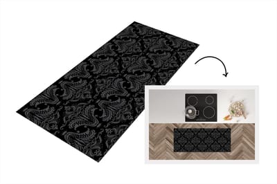 Keukenloper - Loper keuken - Patronen - Barok - Damast - 120x50 cm - Keukenloper vinyl