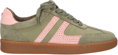 La Strada Sneaker Kaki Roze Textiel - Damesschoenen - Maat - 38