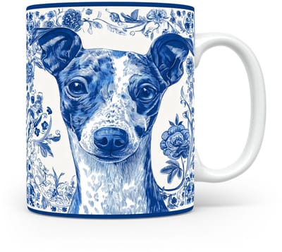 Mok Muntjac hond Beker voor koffie of tas voor thee, cadeau voor dierenliefhebbers, moeder, vader, collega, vriend, vriendin, kantoor, opa, oma, hond, kerst, sinterklaas, verjaardag
