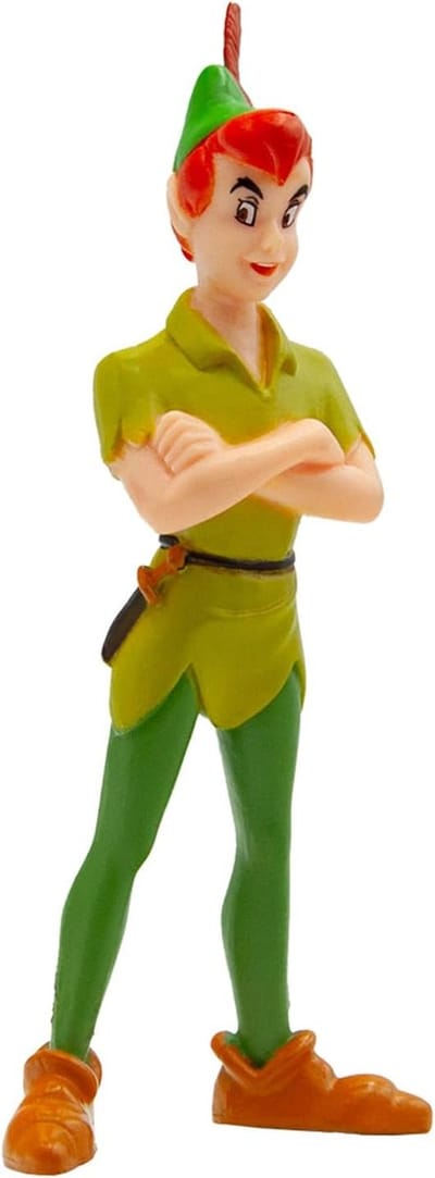 Bullyland 12650 – Speelfiguur en verzamelfiguur Peter Pan, ca.9,4 cm – levensecht en detailrijk vormgegeven – ideaal als taartfiguur en klein cadeautje voor kinderen vanaf 3 jaar.
