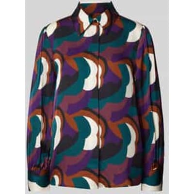 Overhemdblouse met blinde knoopsluiting