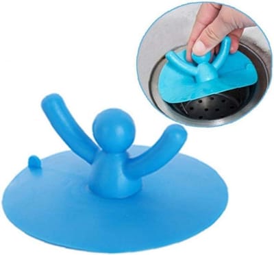 Bad Afvoer Stopper - Douche Plug - Water Dicht Maken - Lekvrij Ontwerp - 9.5 cm - Blauw