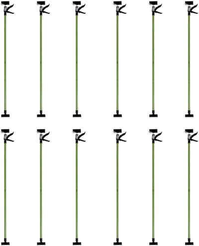 12 x Eenhandige steun Montagesteun Plafondsteun Telescopische steun tot 290cm